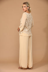 Eva USA 3289 Women's Lace and Chiffon Pant Suit